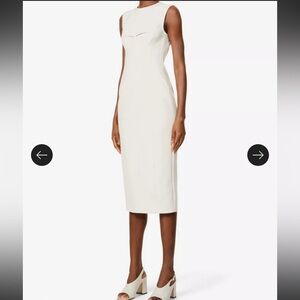 Designer Max Mara SPORTMAX Razza stretch-cotton midi dress